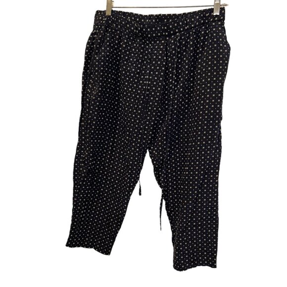 phillip lim 3.1 blue white starburst stars print drawstring cropped pant… - Picture 1 of 4